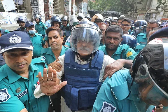 Former deputy speaker Shamsul Hoque Tuku at the CMM court in Dhaka on 15 August, 2024.